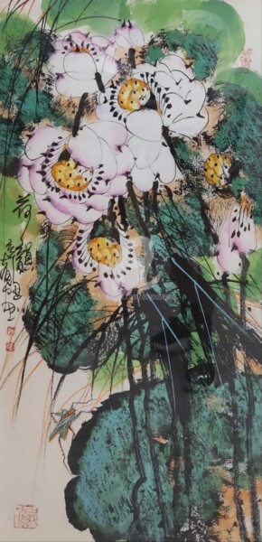 Malerei mit dem Titel "Beautiful rhythm in…" von Dayou Lu, Original-Kunstwerk, Pigmente