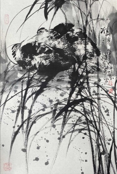 Pittura intitolato "Double fresh 双清 （No…" da Dayou Lu, Opera d'arte originale, pigmenti