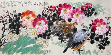 Malerei mit dem Titel "Bright future 锦绣前程…" von Dayou Lu, Original-Kunstwerk, Pigmente