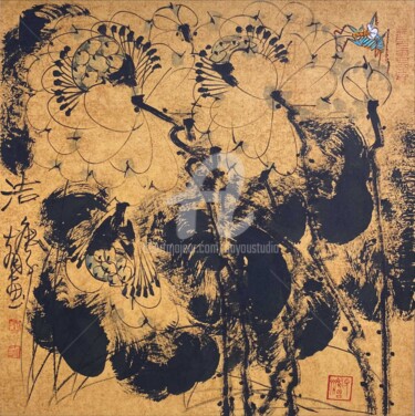 Painting titled "Pure white 洁 （No.18…" by Dayou Lu, Original Artwork, Ink