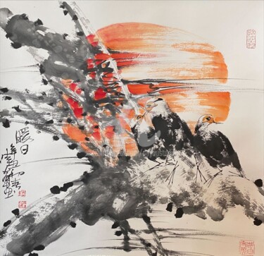 Malerei mit dem Titel "Warm sunshine 暖日（No…" von Dayou Lu, Original-Kunstwerk, Pigmente