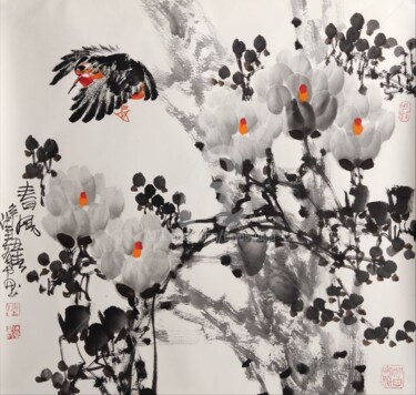 Painting titled "Spring wind 春风（No.1…" by Dayou Lu, Original Artwork, Pigments