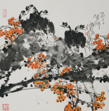 Painting titled "Geting higher achie…" by Dayou Lu, Original Artwork, Pigments