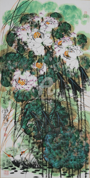 Ζωγραφική με τίτλο "Cool world 清凉世界 （No…" από Dayou Lu, Αυθεντικά έργα τέχνης, Χρωστικές ουσίες