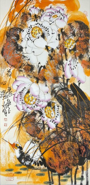 绘画 标题为“Long lasting fragra…” 由Dayou Lu, 原创艺术品, 颜料