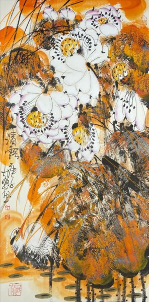 Painting titled "Clean dew 清露 （No.16…" by Dayou Lu, Original Artwork, Pigments