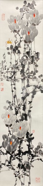Painting titled "In the Spring time…" by Dayou Lu, Original Artwork, Pigments