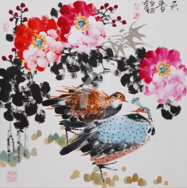 Peinture intitulée "Natural fragrance…" par Dayou Lu, Œuvre d'art originale, Pigments