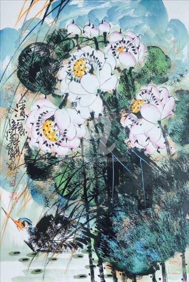 绘画 标题为“Fresh summer 清夏 （No…” 由Dayou Lu, 原创艺术品, 颜料