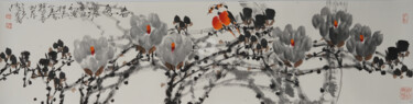 Painting titled "Spring is coming 春意…" by Dayou Lu, Original Artwork, Pigments