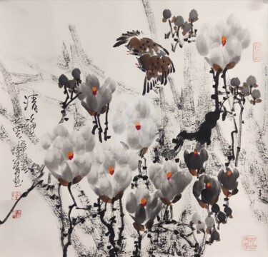 Pittura intitolato "Fresh world 清净世界 （N…" da Dayou Lu, Opera d'arte originale, pigmenti