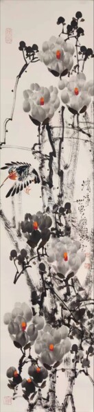 Painting titled "Fresh world 清净世界 （N…" by Dayou Lu, Original Artwork, Pigments