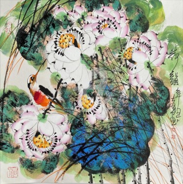 Painting titled "Beautiful rhythm in…" by Dayou Lu, Original Artwork, Pigments