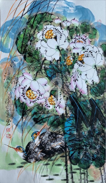 Painting titled "Fresh smell in the…" by Dayou Lu, Original Artwork, Pigments