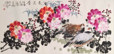 Peinture intitulée "National beauty and…" par Dayou Lu, Œuvre d'art originale, Pigments