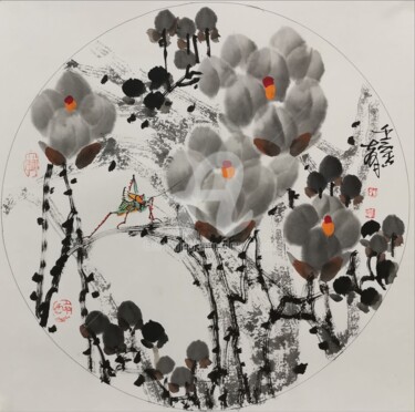 Painting titled "Non title 无题 （No.16…" by Dayou Lu, Original Artwork, Pigments