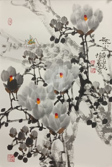 Painting titled "Non dust world 无尘 （…" by Dayou Lu, Original Artwork, Pigments