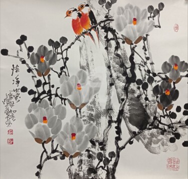 Painting titled "Fresh world 洁净世界 （N…" by Dayou Lu, Original Artwork, Pigments