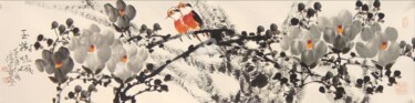 Peinture intitulée "A jade tree in the…" par Dayou Lu, Œuvre d'art originale, Pigments