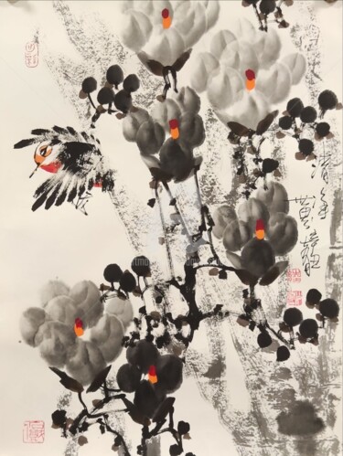 Painting titled "Fresh world 清净世界 （N…" by Dayou Lu, Original Artwork, Pigments