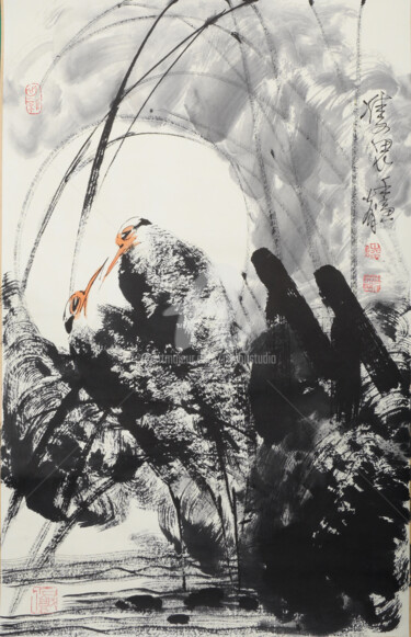 Peinture intitulée "Double miss 双思 （No.…" par Dayou Lu, Œuvre d'art originale, Pigments