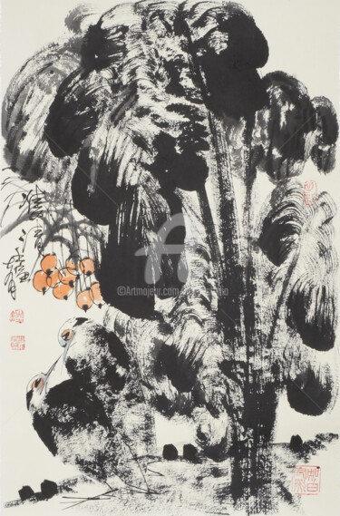 Peinture intitulée "Double fresh 双清 （No…" par Dayou Lu, Œuvre d'art originale, Pigments