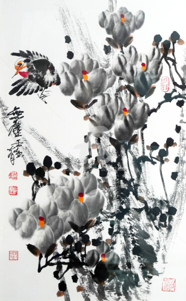 Картина под названием "No dust 无尘 （No.F18B…" - Dayou Lu, Подлинное произведение искусства, Пигменты