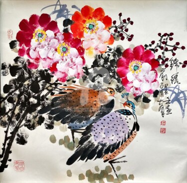 Peinture intitulée "Bright future 锦绣前程…" par Dayou Lu, Œuvre d'art originale, Pigments
