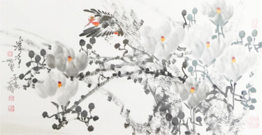 Peinture intitulée "Fresh world 清净世界 （N…" par Dayou Lu, Œuvre d'art originale, Pigments
