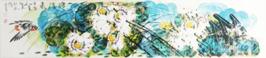 Schilderij getiteld "Peaceful in the lot…" door Dayou Lu, Origineel Kunstwerk, pigmenten