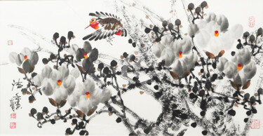 Pittura intitolato "Pure clean 洁 （No.F1…" da Dayou Lu, Opera d'arte originale, pigmenti