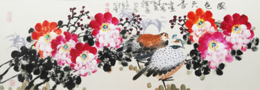 Pittura intitolato "National beauty and…" da Dayou Lu, Opera d'arte originale, pigmenti
