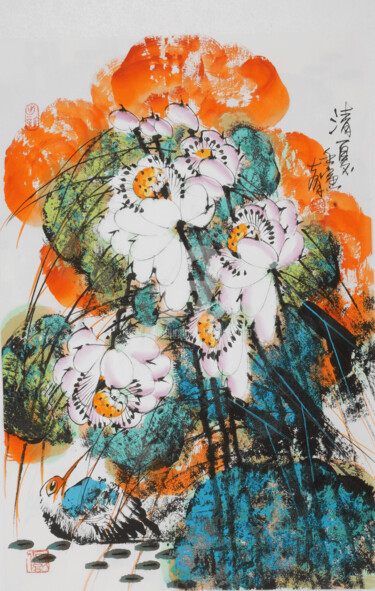 Peinture intitulée "Fresh summer 清夏 （No…" par Dayou Lu, Œuvre d'art originale, Pigments