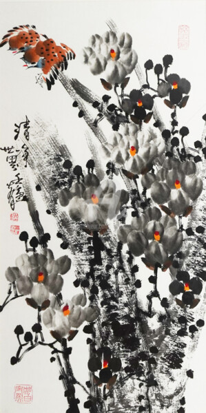 Peinture intitulée "Fresh world 清净世界 （N…" par Dayou Lu, Œuvre d'art originale, Pigments