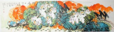 Pittura intitolato "Long lasting fragra…" da Dayou Lu, Opera d'arte originale, pigmenti