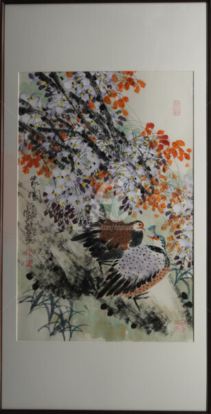 Painting titled "Home garden 家园 （No.…" by Dayou Lu, Original Artwork, Pigments