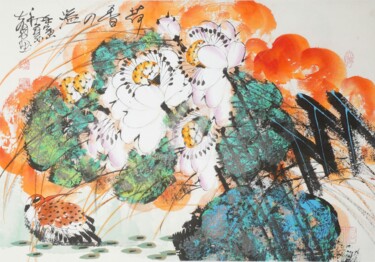 Pittura intitolato "Long lasting fragra…" da Dayou Lu, Opera d'arte originale, pigmenti