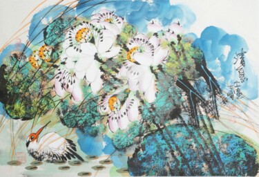 Pittura intitolato "Fresh summer 清夏 （No…" da Dayou Lu, Opera d'arte originale, pigmenti