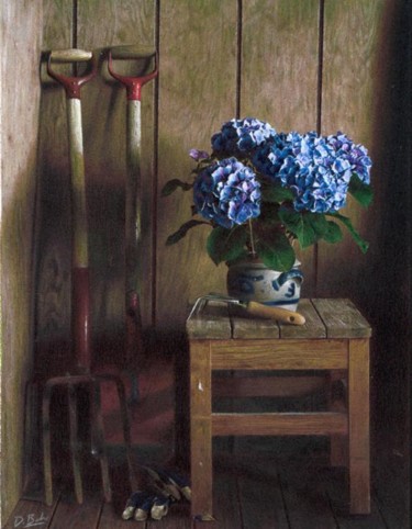 Картина под названием "out of the garden" - Darren Baker, Подлинное произведение искусства