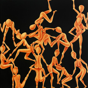 Painting titled "Dissociation 2" by Dazeskin, Original Artwork, Acrylic
