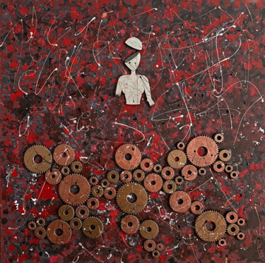 Painting titled "Aevum" by Dazeskin, Original Artwork, Lacquer