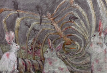 Painting titled "dangerous" by Dazhao Su, Original Artwork, Pencil