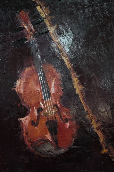 Pintura intitulada "music" por Dazhao Su, Obras de arte originais, Óleo