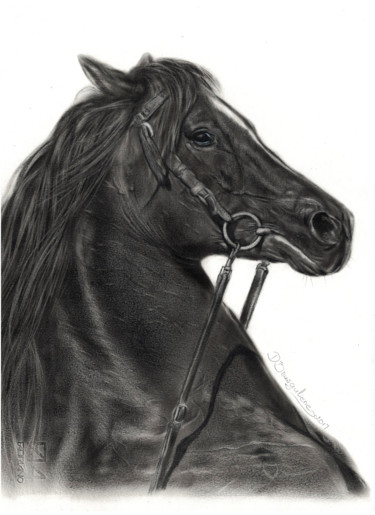 Pintura titulada "Oil painting horse…" por Deimante Bruzguliene, Obra de arte original, Oleo