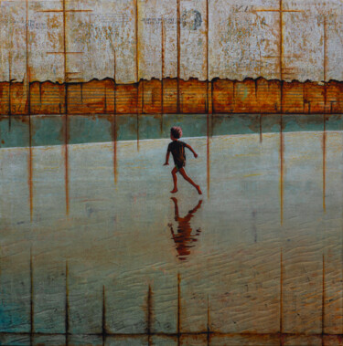 Peinture intitulée "KEEP ON RUNNING" par Db Waterman, Œuvre d'art originale, Acrylique Monté sur Châssis en bois