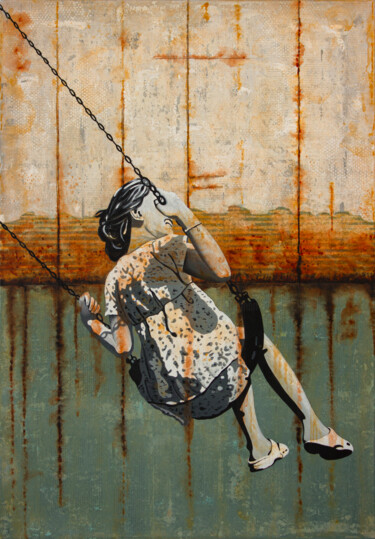 Pintura titulada "TENDER AGE" por Db Waterman, Obra de arte original, Acrílico Montado en Bastidor de camilla de madera