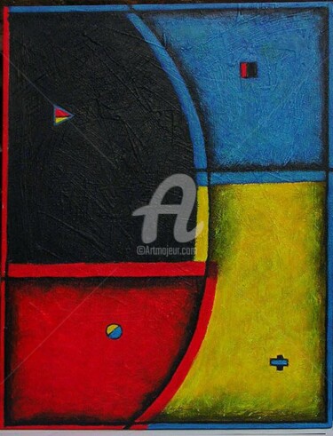 Картина под названием "Curva- Paralelas -…" - Daniel Jorge Castro Cuccuini, Подлинное произведение искусства, Масло