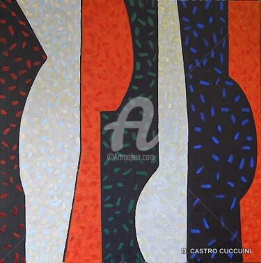 Pintura titulada "siluetas-oleo-sobre…" por Daniel Jorge Castro Cuccuini, Obra de arte original