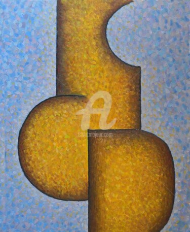 Pintura titulada "tres-curvas-70x90-c…" por Daniel Jorge Castro Cuccuini, Obra de arte original