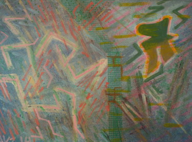 Painting titled "wandering" by Ariel Velez, Original Artwork, Spray paint